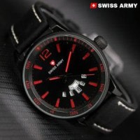 Jam tangan pria Genuine leather Swiss Army Diskon