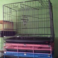 KANDANG BESI LIPAT UNTUK KUCING, KELINCI, ANJING & HEWAN LAINNYA