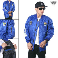 jaket bomber persib biru