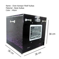 OVEN KOMPOR MOTIF KULKAS WARNA HITAM