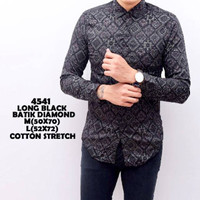 Jual kemeja batik songket lengan panjang / kemeja pria murah slimfit / baju Murah