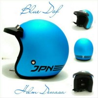 Helm Bogo Retro SNI JPN ARC Biru Dof + Pet