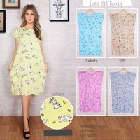 DASTER MIDI SNOPPY/DASTER PENDEK/DASTER HAMIL/BAJU TIDUR WANITA MURAH