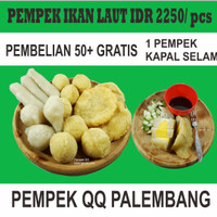 Jual Pempek QQ Pempek Palembang Ikan Laut Paket Kecil isi 25 Murah
