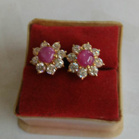 Giwang Anting Dady Day Batu Pink Emas 70 persen Asli Berkualitas