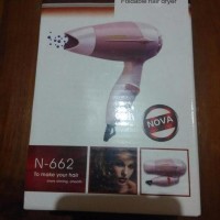 Hair Dryer Hairdryer Pengering Rambut Mini Kecil Lipat Nova