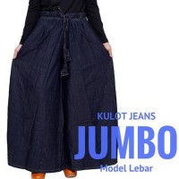 Celana Panjang Kulot Wanita Muslimah JUMBO Bahan Jeans Grosir - SH25