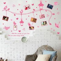 WALL STIKER 60x90 XL8250 PINK BIRD FRAME WALSTIKER WALLSTICKER