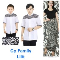 Couple Family Baju Muslim Tio Koko Kemeja Anak Ayah Dan Rok Lilit