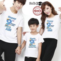 Kaos Keluarga ULANG TAHUN - ULTAH /Baju Family (2 dewasa dan 1 anak)
