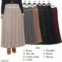 rok kerja wanita muslimah bahan ferari plisket