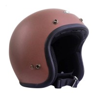 Zeus Retro ZS-385C Polos Helm Half Face - Coklat