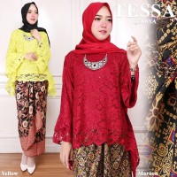 SETELAN KEBAYA BROKAT BETWING HARGA GROSIR NEW KUNING DAN MAROON