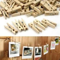 Klip Jepit Mini Jemuran Penjepit Kayu Gantungan Baju Foto Wooden Clip