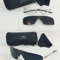 Frame Kacamata Minus Rudy Project Clip On Full Bingkai Polarize Silver