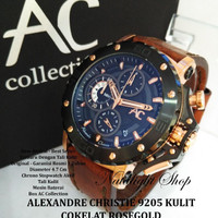 JUAL JAM TANGAN PRIA ALEXANDRE CHRISTIE COLLECTION 9205 COKELAT ROSEGO