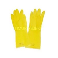 KRISBOW SARUNG TANGAN KARET LATEX M - KUNING