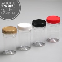 Botol - Toples Plastik 150ml Kotak Tempat Bumbu - Obat Herbal Kapsul