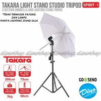 Takara Spirit 1 Folded Tripod Light Stand Payung Umbrella Studio