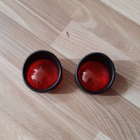 Red Bezels Lens Cover Visor Black Turn Signals Ring Kit For Harley