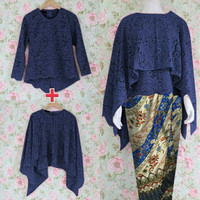 Set Kebaya Jenita Navy Akasia
