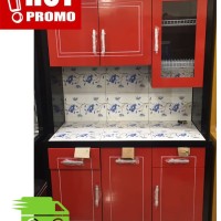 MURAH! LEMARI SAYUR / LEMARI DAPUR / RAK PIRING KAYU MINIMALIS 3 PINTU