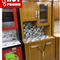 PROMO! LEMARI DAPUR / LEMARI SAYUR / RAK PIRING KAYU MINIMALIS 2 PINTU