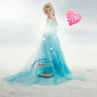 BARU BEST SELLER || Princess Elsa Frozen Diamond Dress Gaun Pesta Anak