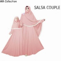 PROMO- BAJU BUSANA MUSLIM GAMIS SALSA COUPLE PURPLE IBU DAN ANAK PLUS