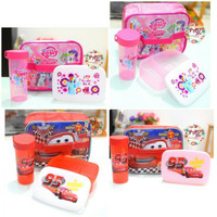 paket tas bekal anak / perlengkapan paket makan minum / cars pony