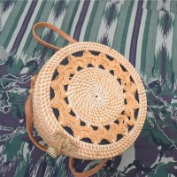 Jual Tas Rotan Anyam satu sisi 20 cm | rattan bag asli lombok bali murah Murah