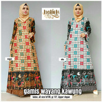 Baju Batik & Hijab. Danari Batik Hijab. Gamis Batik Wayang Kawung