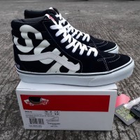 SEPATU VANS SK8 HI (SUPREME) BLACK GLOW IN THE DARK