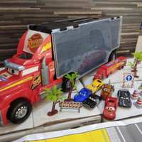 cars loading racing truck mainan mobil lightning mcqueen