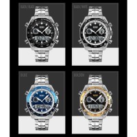 Jam Tangan Pria. Merk Skmei. Hitam Hitam. Anti Air 30M. Tali Stainless