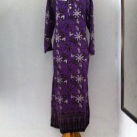 Daster Lengan Panjang Batik Kencana Ungu Super | Longdres Paling Laris