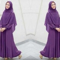 Busana Muslim Gamis Hijab Cheris Oki 2 in 1 ( Dress + Pas Paling Laris