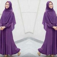 Gamis Hijab Maxi Dress Busui Cheris Oki 3 in 1 ( Dress + Pasmi Baru