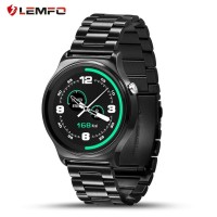LEMFO GW01 Smartwatch dgn HR + Bluetooth - Rantai Black (READY STOCK)