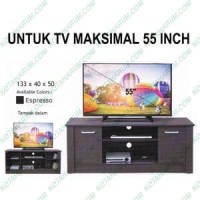 Meja rak tv simpel simple besar 133 cm hitam coklat murah bandung