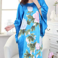 BAJU TIDUR DASTER WANITA SATIN BIG SIZE JUMBO MUAT XXL XXXL LD 140CM