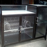 Rak Kompor Dan Rak Piring Aluminium Frame Coklat Kaca Es 118-90