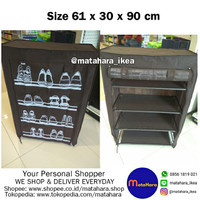 (MATAHARA) RAK SEPATU 4 TINGKAT/TEMPAT SEPATU ACE HARDWARE 61x30x90 cm