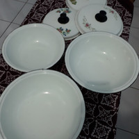 Panci enamel motif bunga