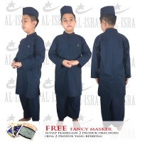 DOHA Sepasang Gamis Anak-Anak Laki-laki + Peci Al-Isra Ukuran 7, 8, 9