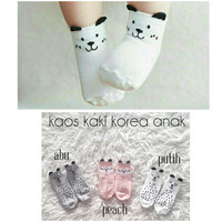 Jual Kaos Kaki Anak Bayi Korea Anti Slip Dengan Kuping 3D Motif Hewan Murah