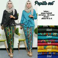 Pepita set(setelan wanita,baju remaja,kebaya,batik modern,fashion)