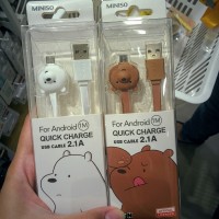 Miniso We Bare Bears Kabel Data Android