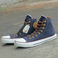 sepatu sneakers untuk pria dan wanita converse navy indo tali tan