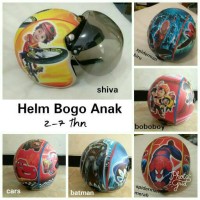 Helm retro bogo anak motif Kartun laki laki new